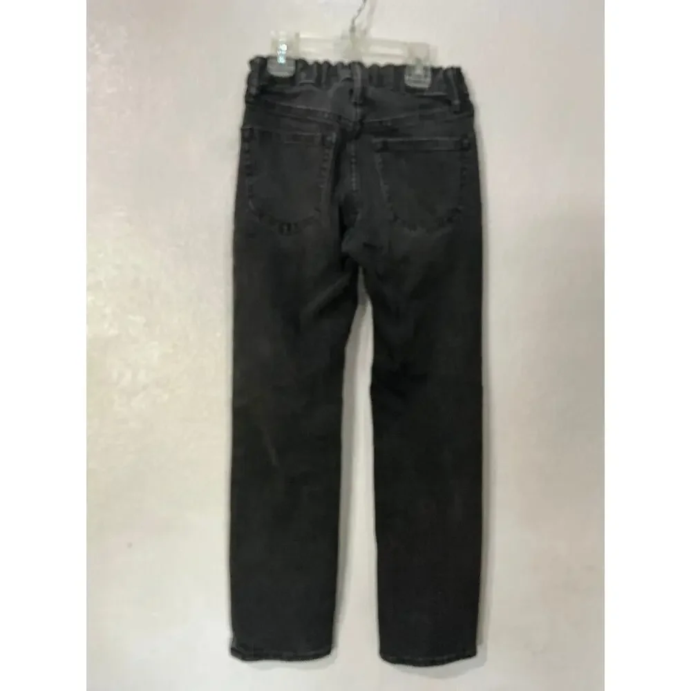 old navy 360 stretch karate slim black jeans size 8 adjustable waistband